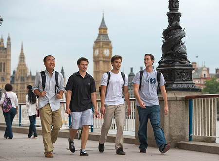 Students in Notre Dame's London program